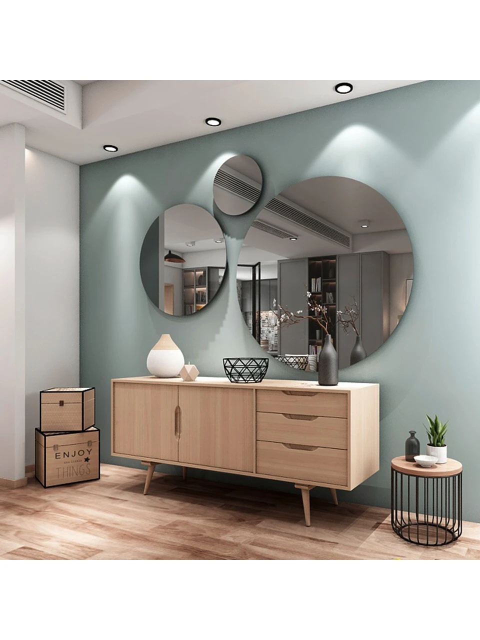 3 PARÇA 3 ÖLÇÜ YUVARLAK AYNA